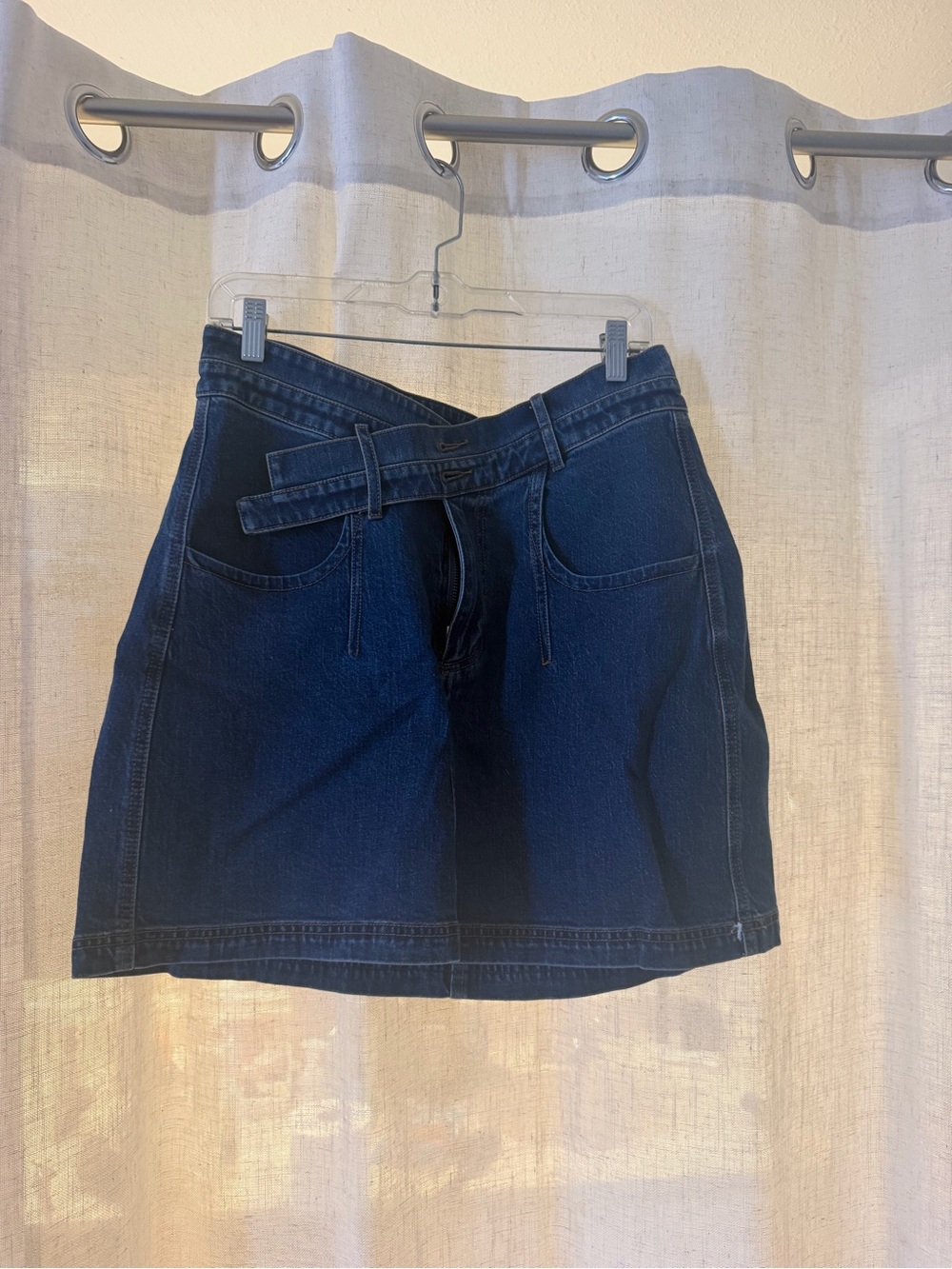 Pilcro Light Blue Printed Denim Skirt - Picture 2 of 4